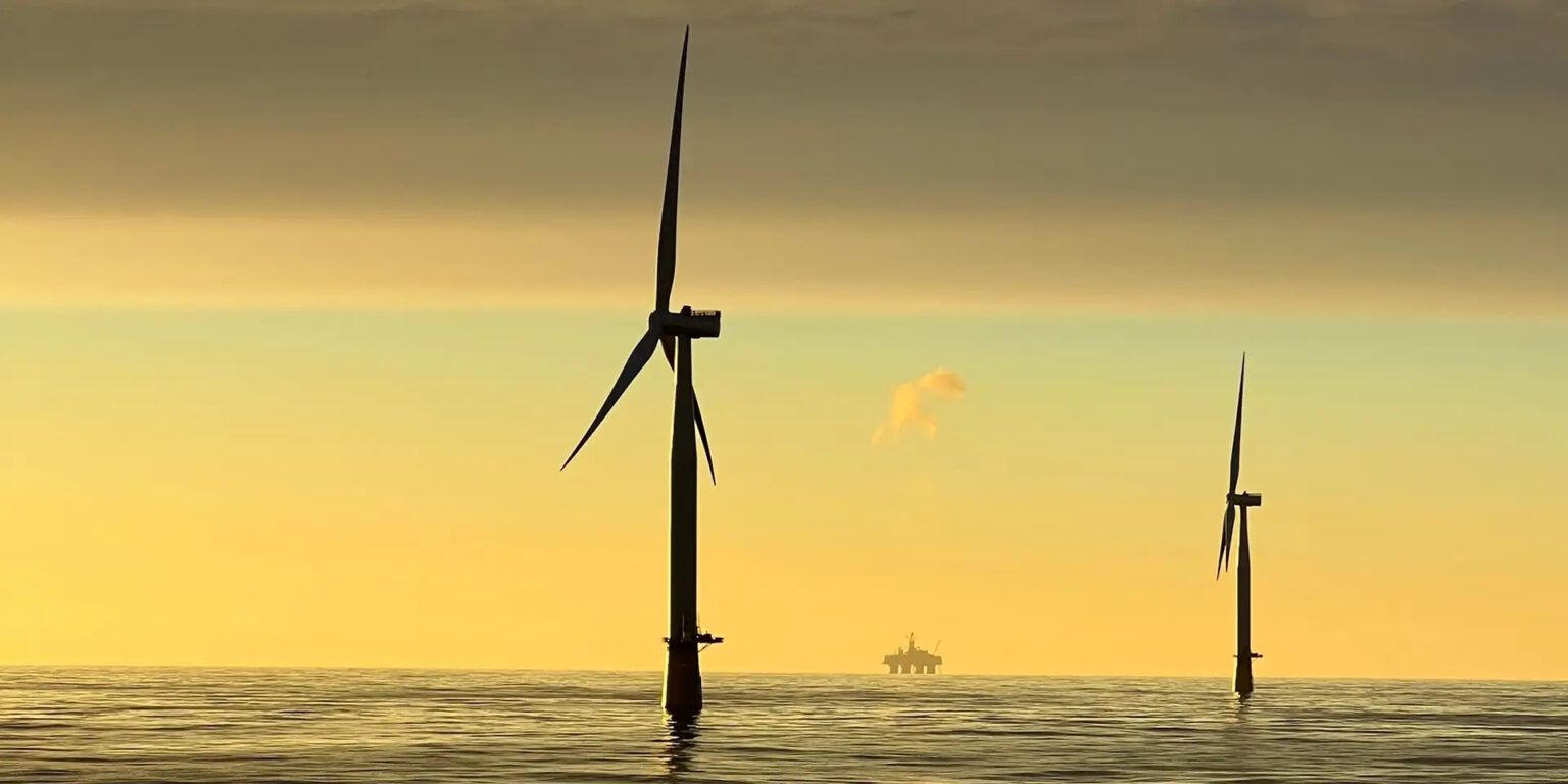 First power flows from world's largest floating offshore wind farm