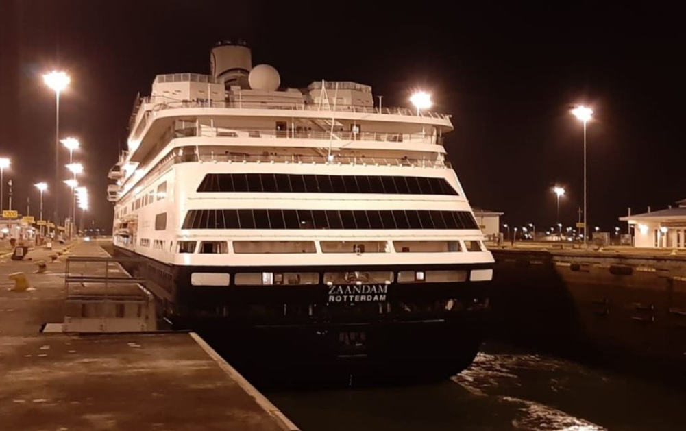 Zaandam passes through Panama Canal
