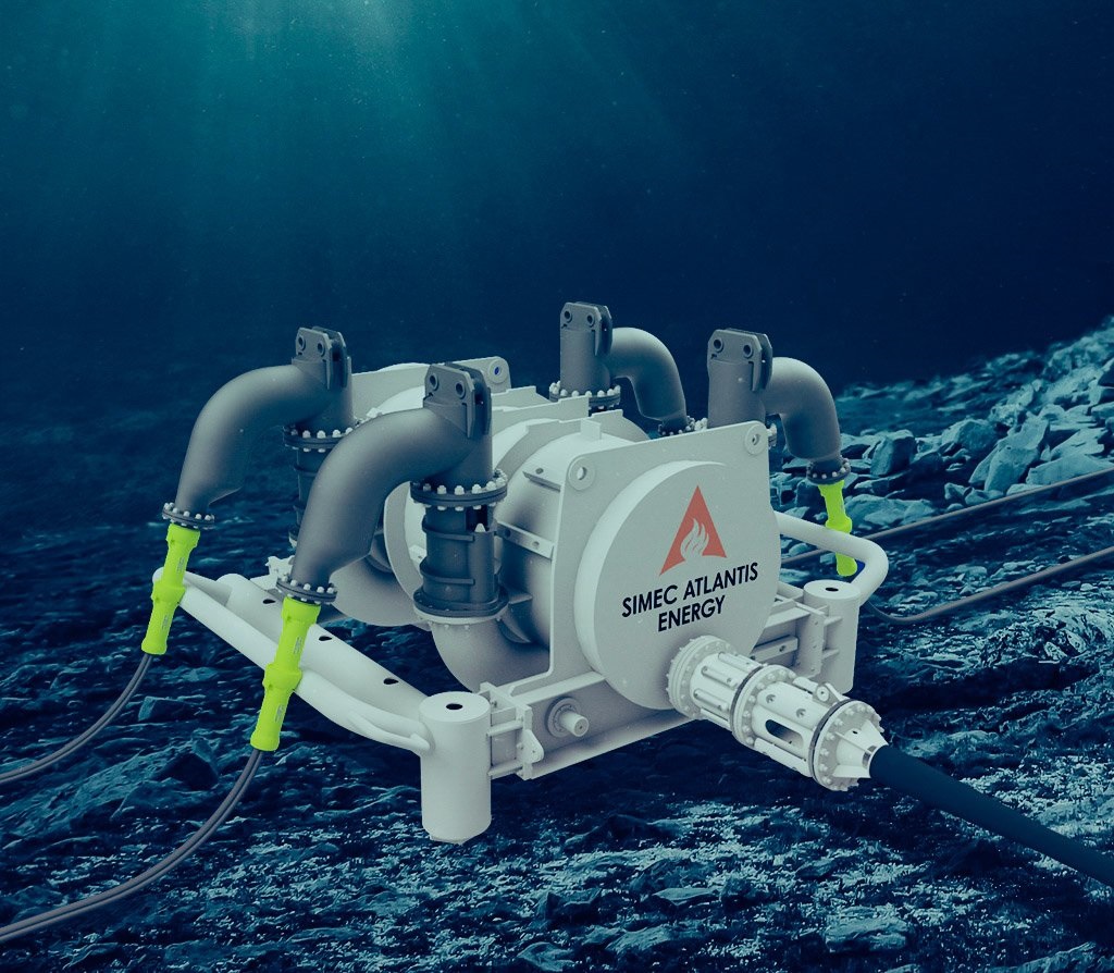 subsea tidal turbine connection hub