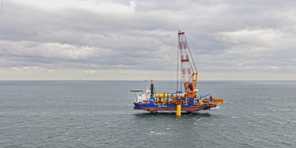 Van Oord installed first monopile for the Borssele three and four offshore wind farm