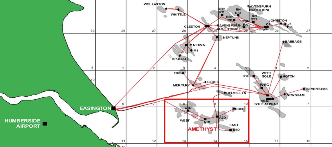 Amethyst location; Source: Perenco