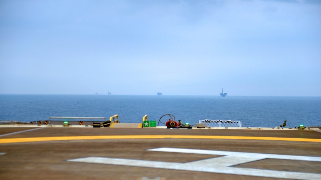 Helicopter deck on Statfjord B