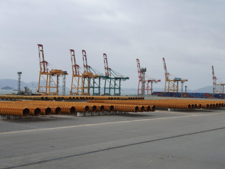 First Pin Piles for Formosa II OWF at Gwangyang Port, South Korea.