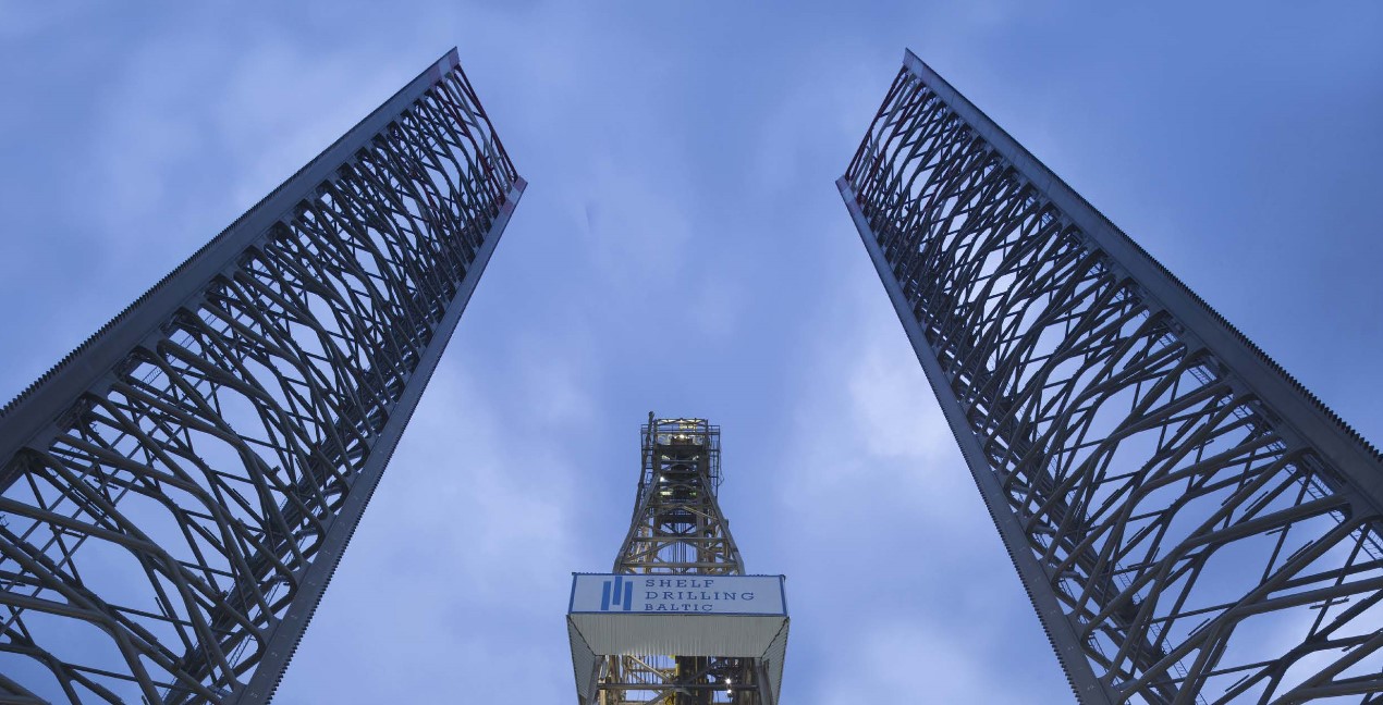 Illustration; Shelf Drilling rig