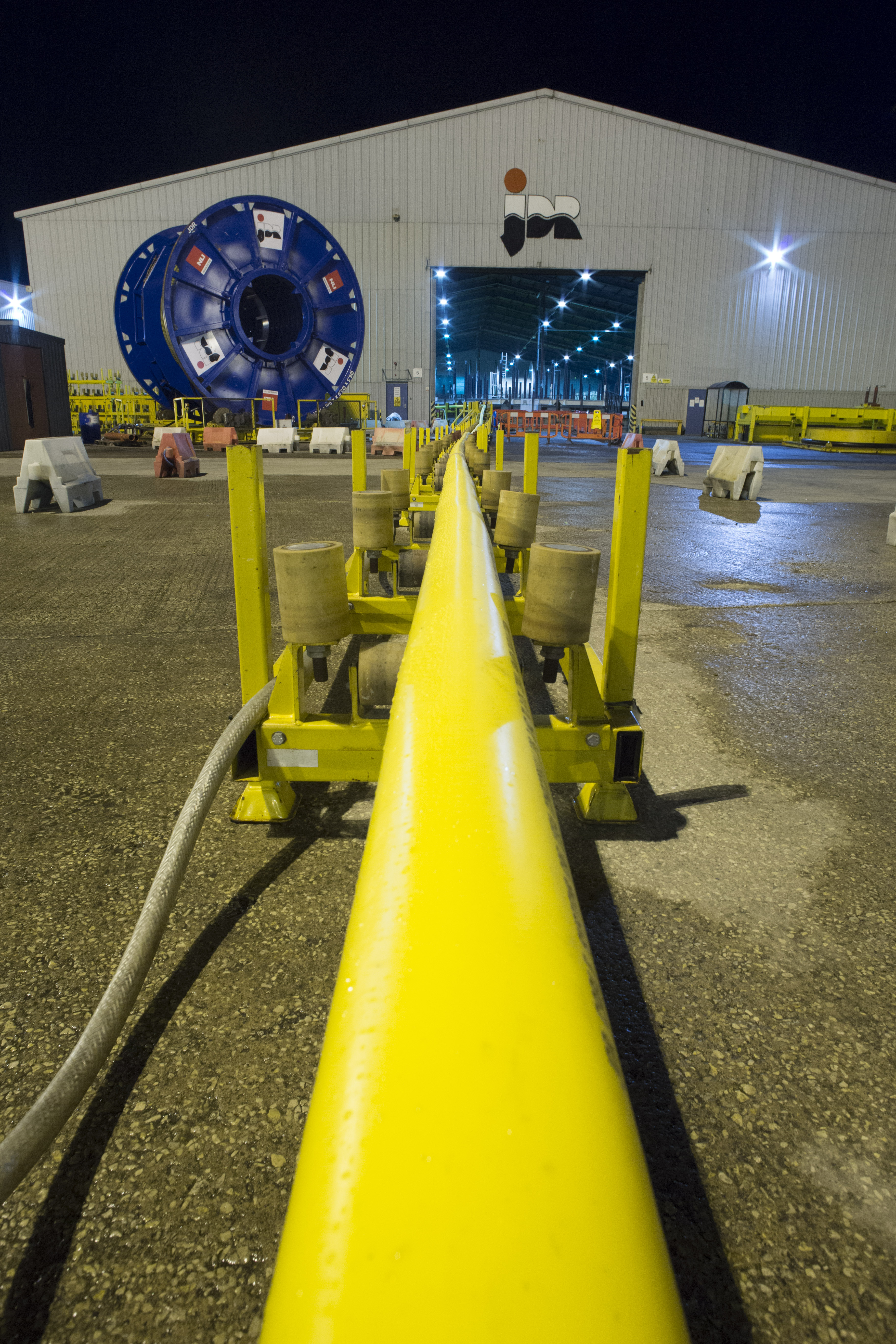 Oct 2014 Hartlepool 0 Loadout of the Conoco Phillips Eldfisk cable onto the DeepOcean ship Havila Phoenix at JDR Cables Hartlepool