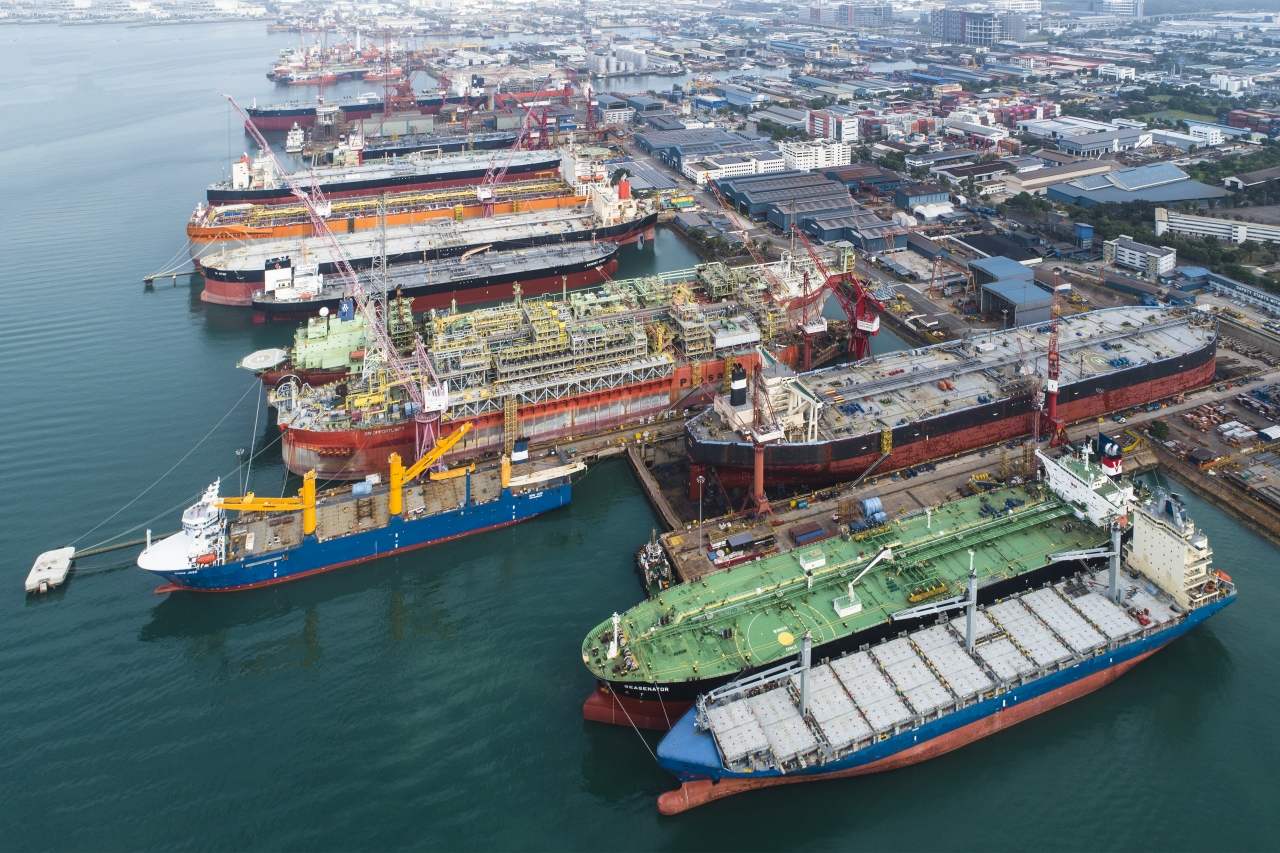 A Keppel shipyard
