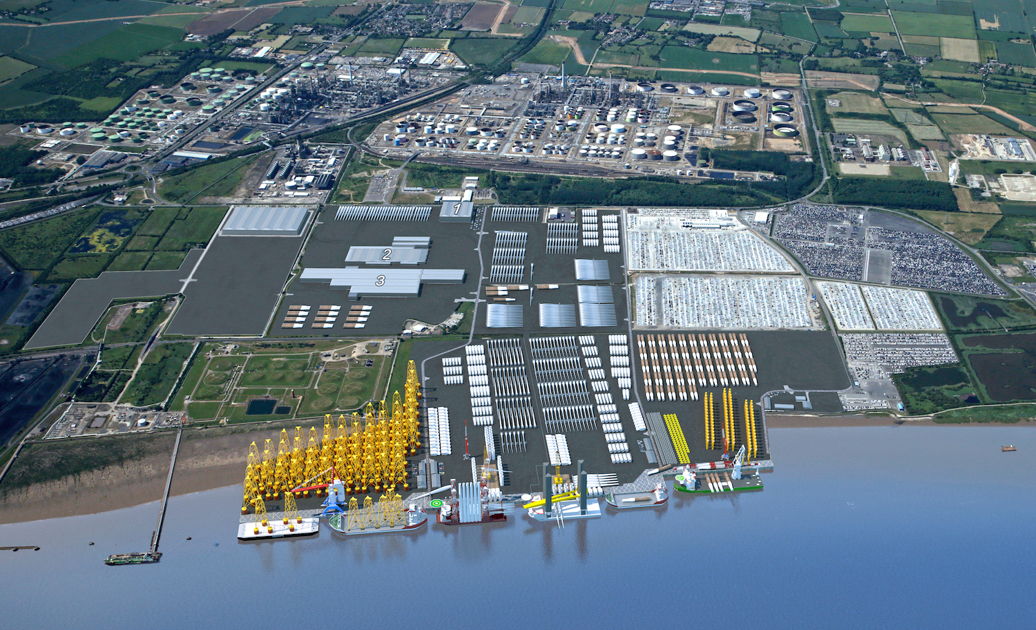 An image rendering Able Marine Energy Park