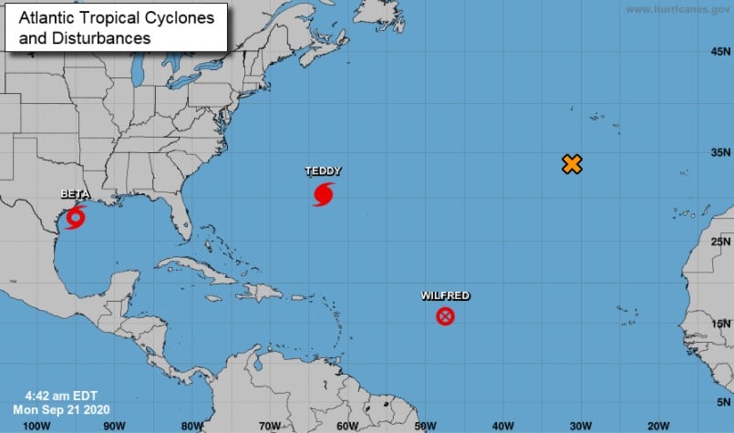 Location of Tropical Storm Beta; Source: National Hurricane Centre