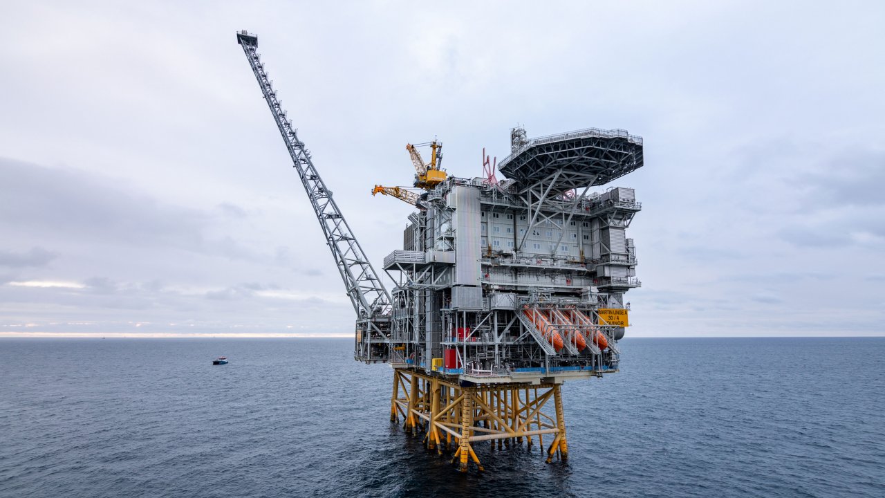 The Martin Linge platform in the North Sea