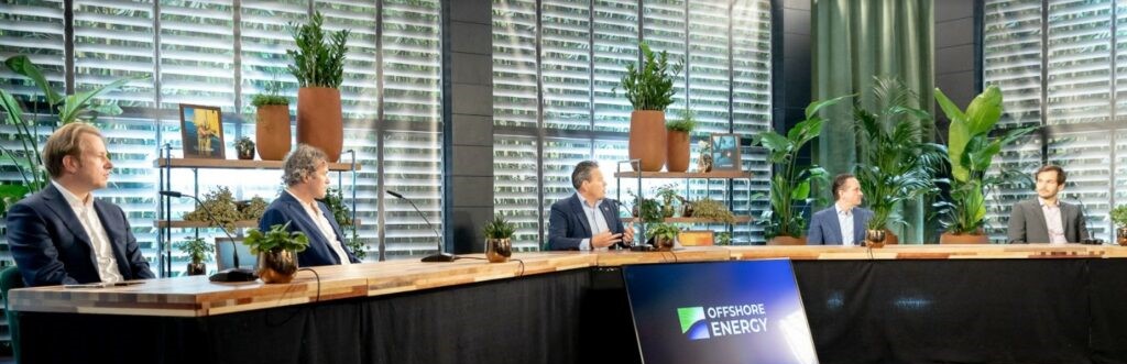 Speakers at the Focus on Offshore Wind session at Offshore Energy's studio