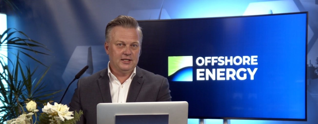 Julian Manning, CEO of Paradigm Group at the Offshore Energy 2020 studio
