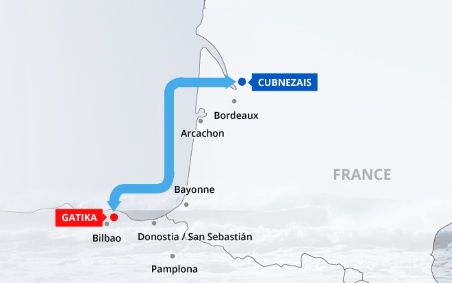 Biscay Gulf interconnector map