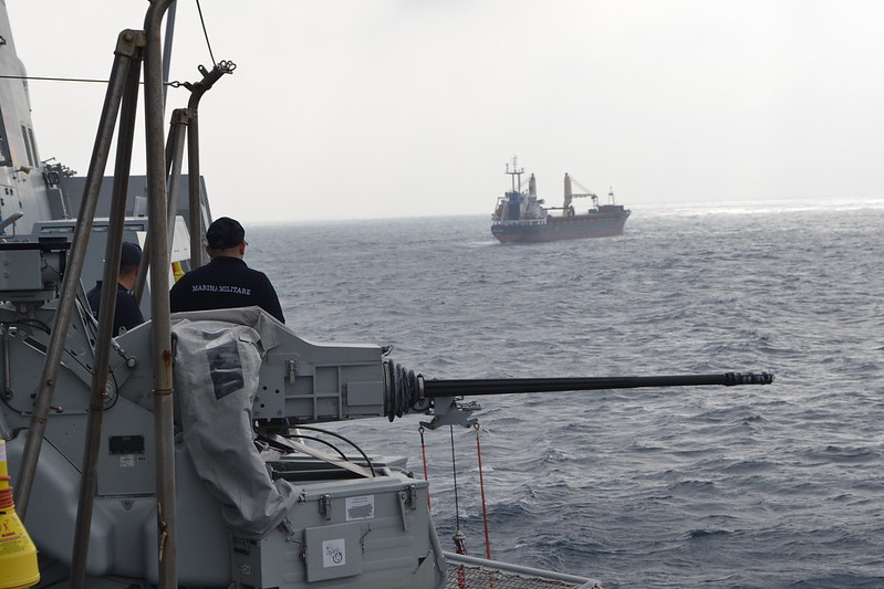 Illustration-MV MSM Douro's view from ITS Carabiniere 2; Image credit Op Atalanta/EUNAVFOR