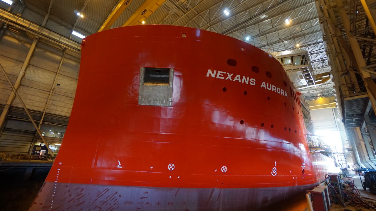 Nexans Aurora taking shape at Ulstein