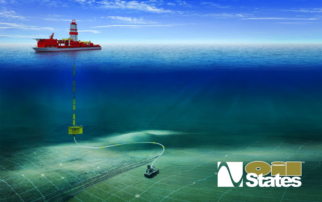 Above: Conceptual view of one configuration of a subsea mining package.  Oil States with RiserTec can assist in evaluation and design of a bespoke system, customized to operational requirements. With partners Oil States is an integrator of complete subsea mining systems.