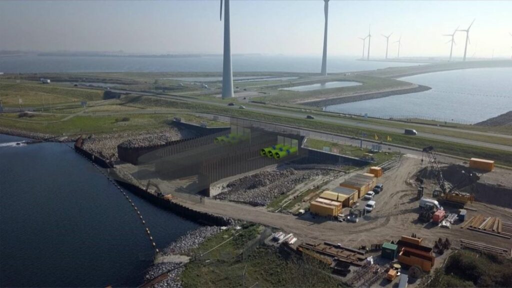 Artist's impression of the Climate Power Plant Zeeland in the Grevelingendam (Courtesy of Pentair Nijhuis)