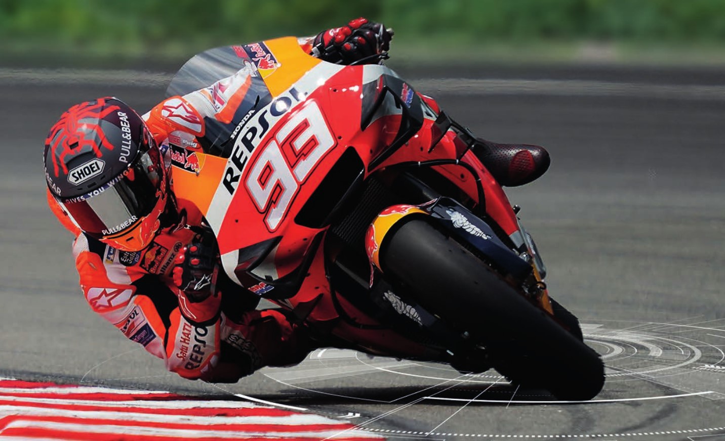 Marc Marquez on the Repsol Honda Moto GP bike; Source: Repsol