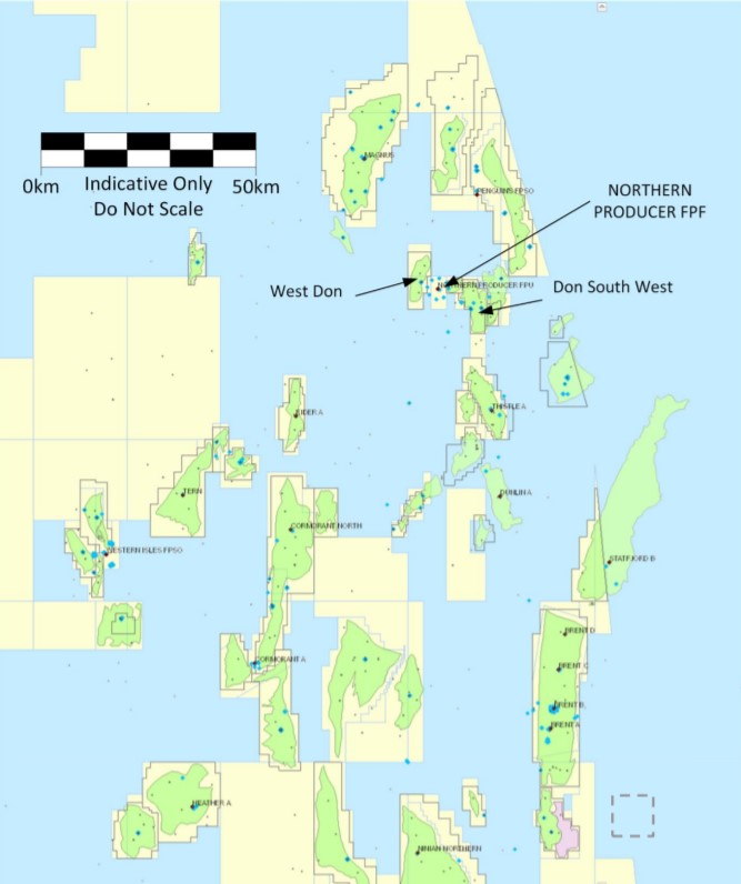 Northern Producer adjacent fields and surface facilities