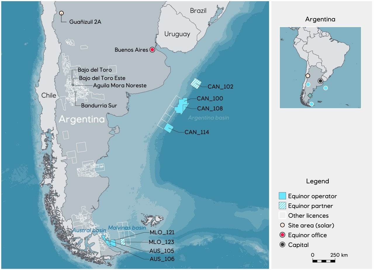 Equinor activities in Argentina