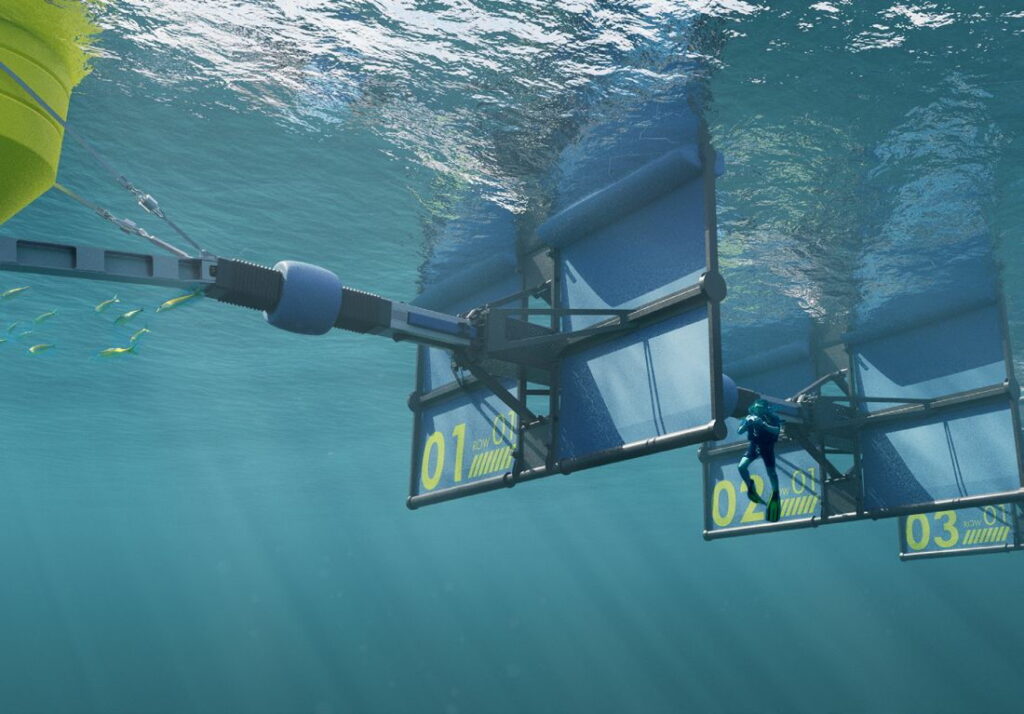 Concept for Wavepiston wave energy device (Courtesy of Wavepiston)