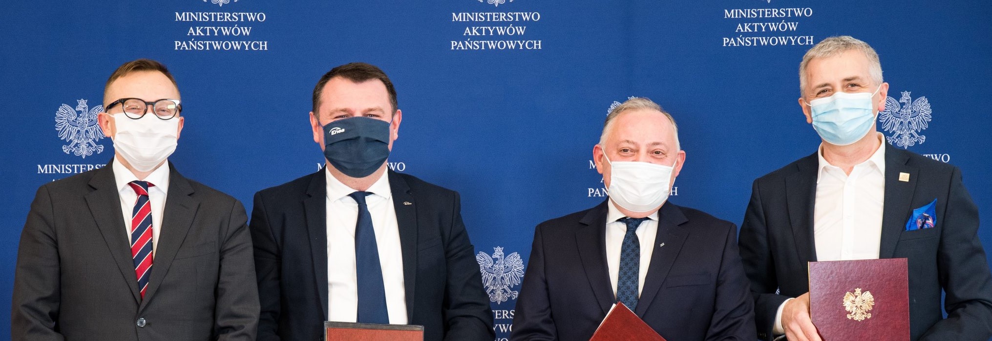 Officials from the three Polish energy companies at the signing ceremony