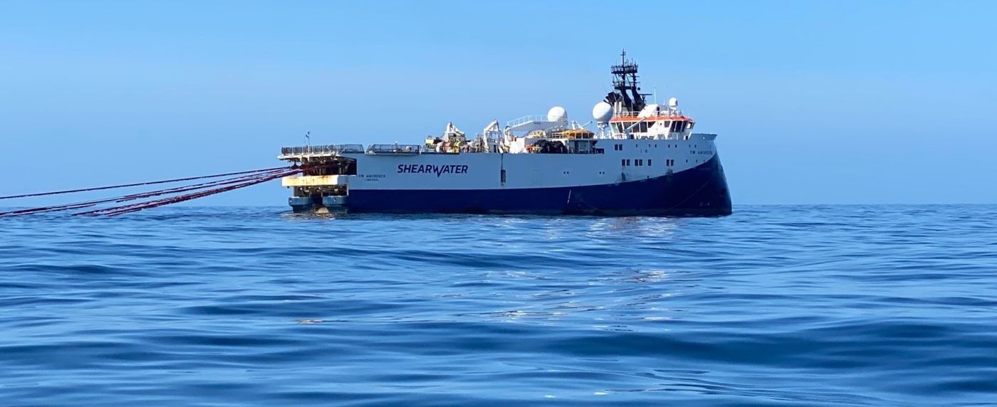 Shearwater seismic vessel on Northern Viking Graben survey