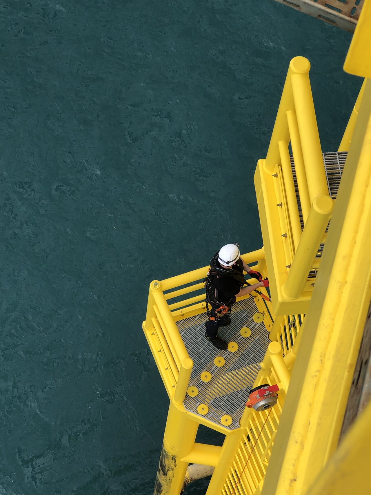 CWind Taiwan's technician on a Formosa 1 turbine