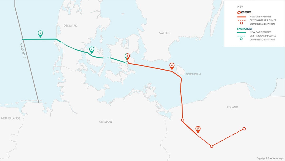Baltic Pipe map