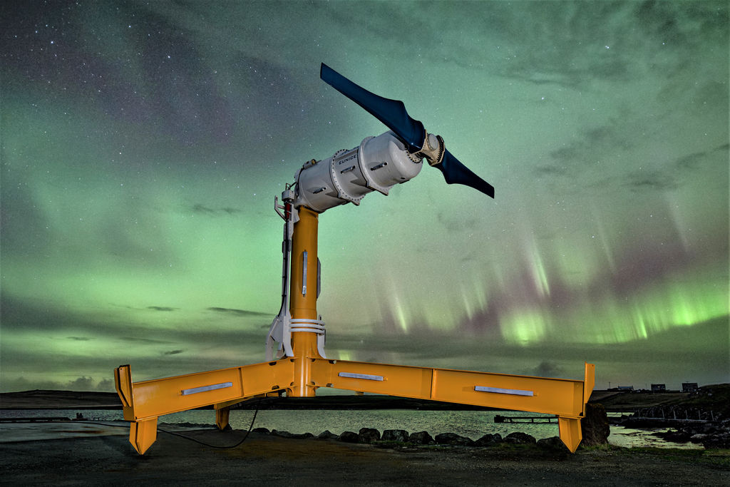 Photo of Nova Innovation's Eunice tidal turbine (Courtesy of Nova Innovation)