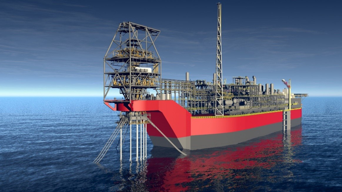 Sangomar FPSO artist rendering; Source: Modec Palfinger
