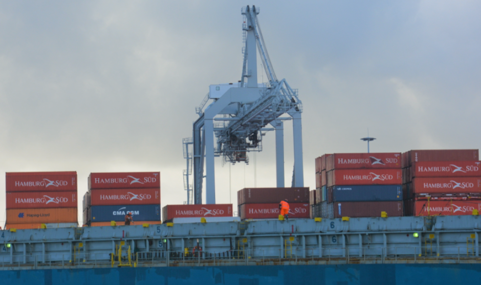 seafarers on a containership