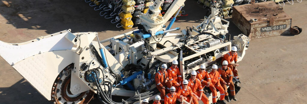 Photo of Enshore Subsea’s T1 trenching asset, Middle East 2018 (Courtesy of Al Gihaz Holding)