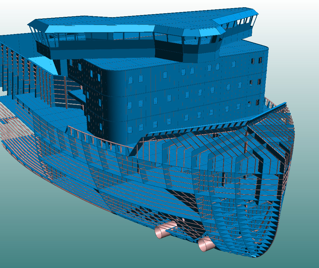 Ulstein's image showing structural engineering for GLDD