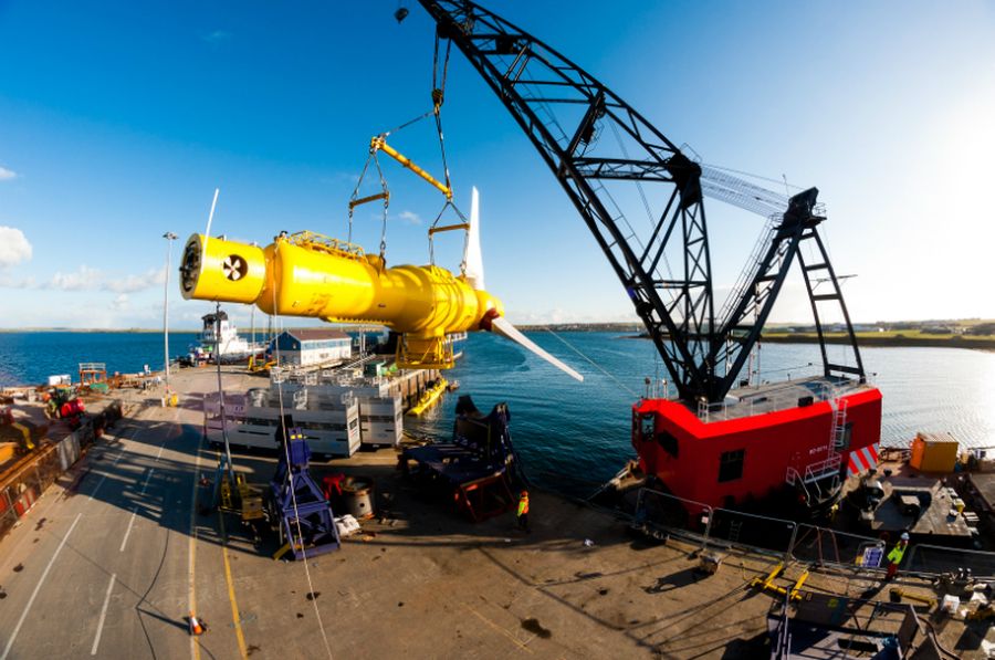 Illustration/Alstom's 1MW DeepGen tidal turbine (Courtesy of Alstom/Archive)