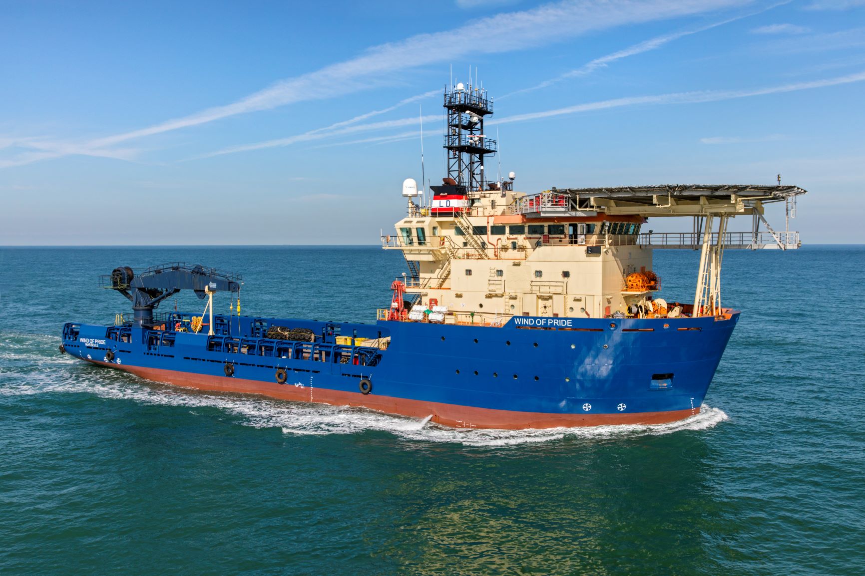 A photo of Louis Dreyfus Armateurs' survey vessel Wind of Pride at sea