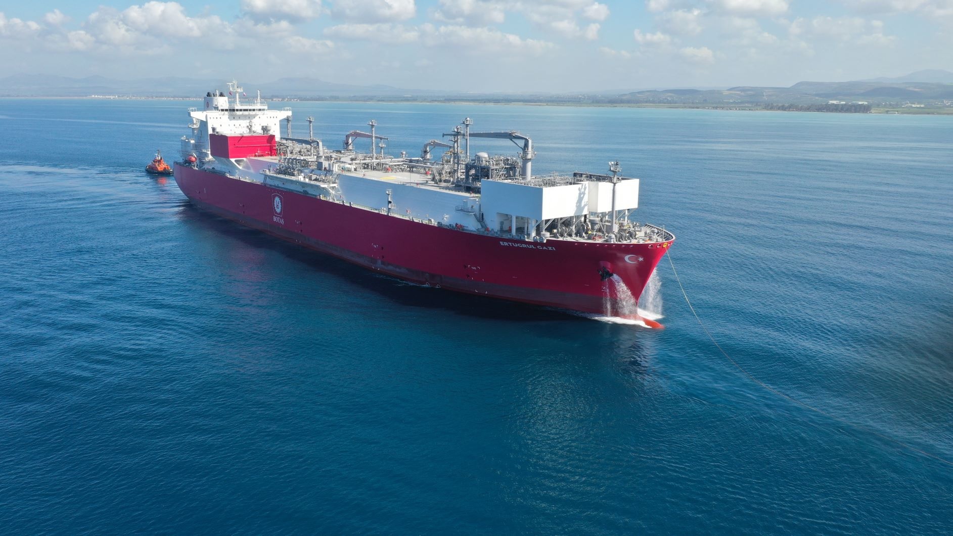 Ertuğrul Gazi FSRU undergoing final regasification trials