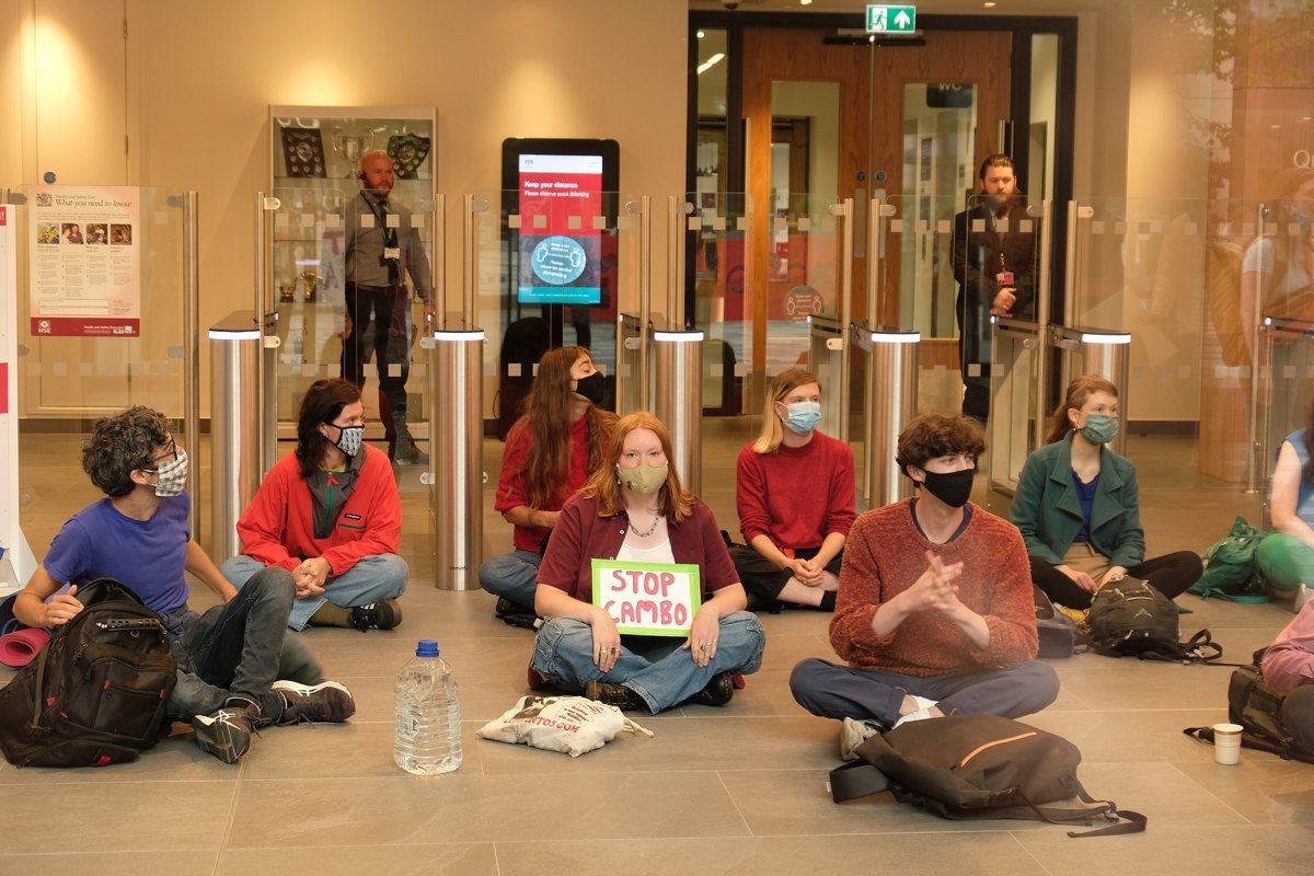 Scottish activists in protest against Cambo project