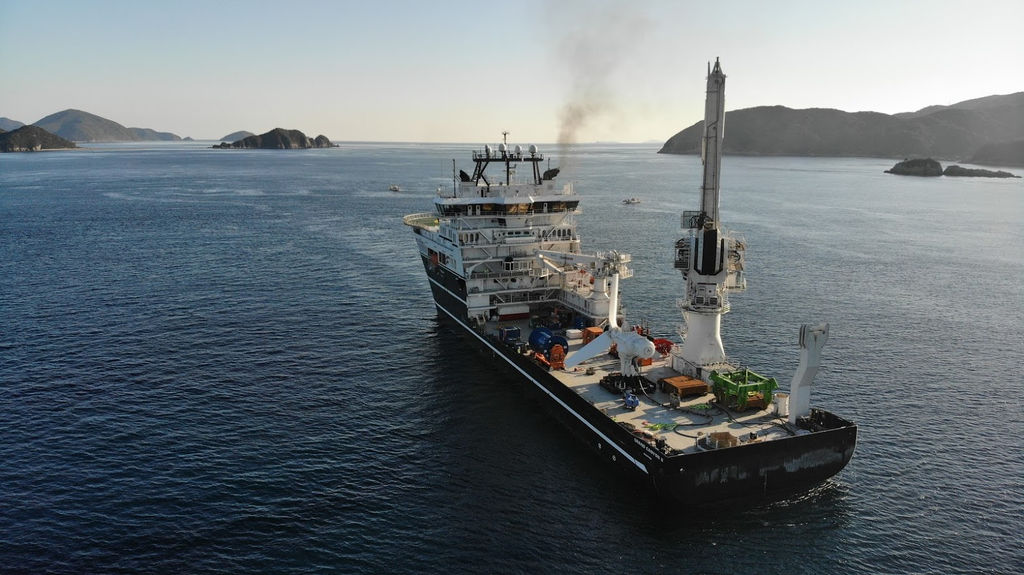 Photo showing SIMEC Atlantis’ AR500 on its way to the installation site in Japan (Courtesy of SIMEC Atlantis Energy)