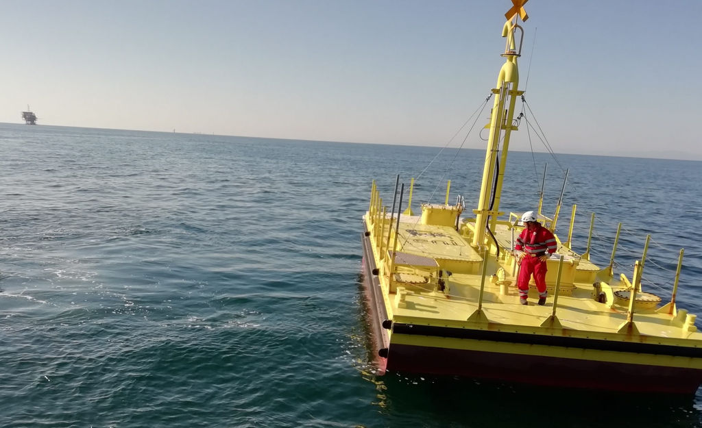 Illustration/The Inertial Sea Wave Energy Converter (ISWEC), developed by Italian energy giant Eni in collaboration with Politecnico di Torino (Courtesy of Ocean Energy Europe)