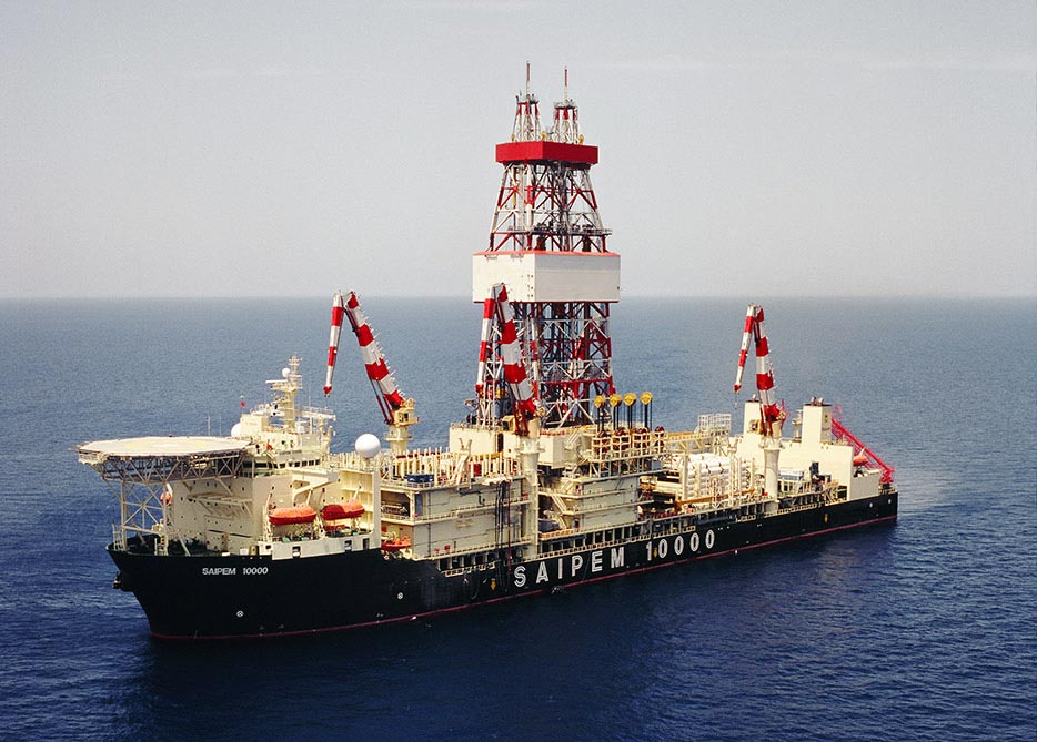 Saipem 10000 drillship drilled the Ghana well for Eni