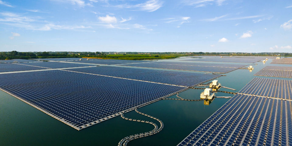 Illustration/Sungrow's Xinji Huainan floating solar farm (Courtesy of Sungrow)