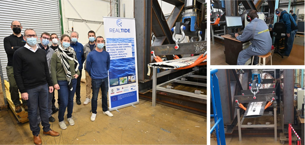 Tidal turbine blade tests at Ifremer (Courtesy of Sabella)