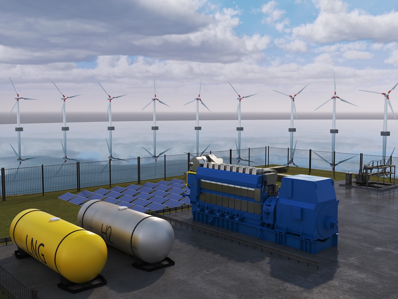 Bergen runs engine on H2 blend for zero carbon emission