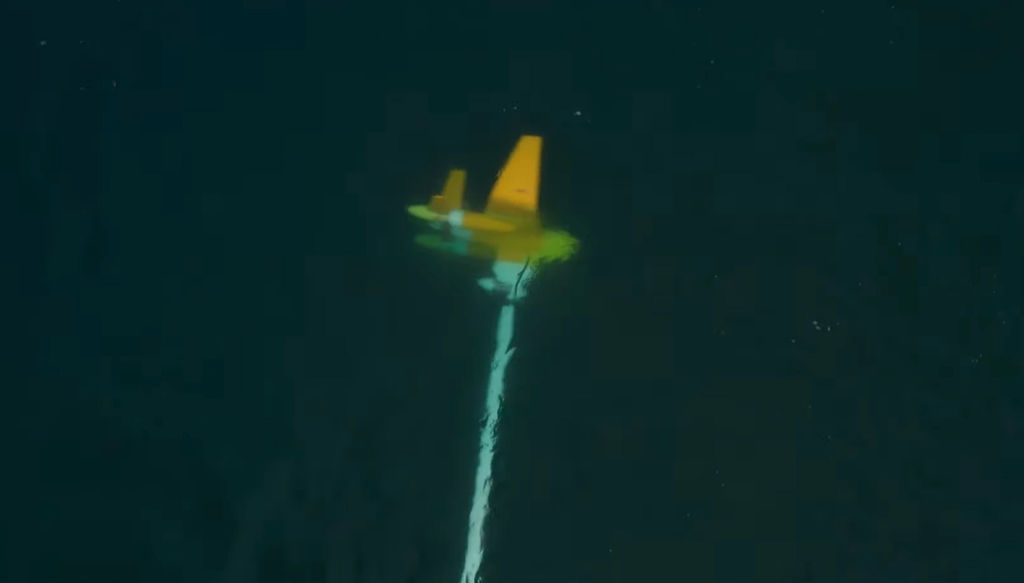 Minesto's scaled Dragon Class tidal energy plant (Screenshot/Video by Minesto)