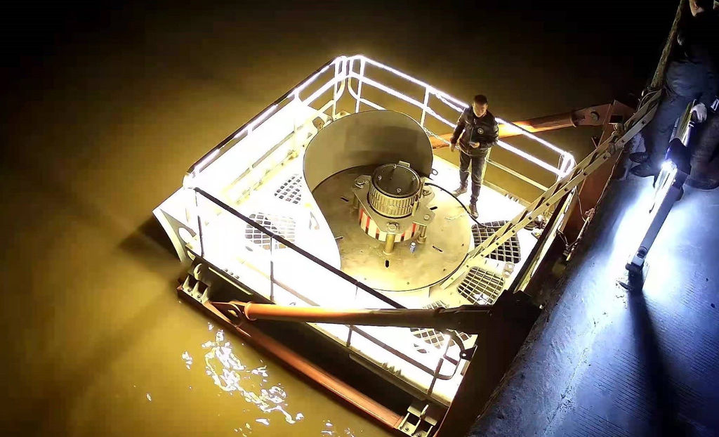 Hann-Ocean Energy’s third generation Drakoo wave device (Courtesy of Hann-Ocean Energy)