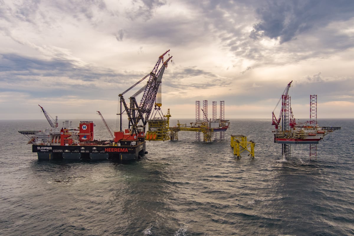 Tyra field in the North Sea - Denmark