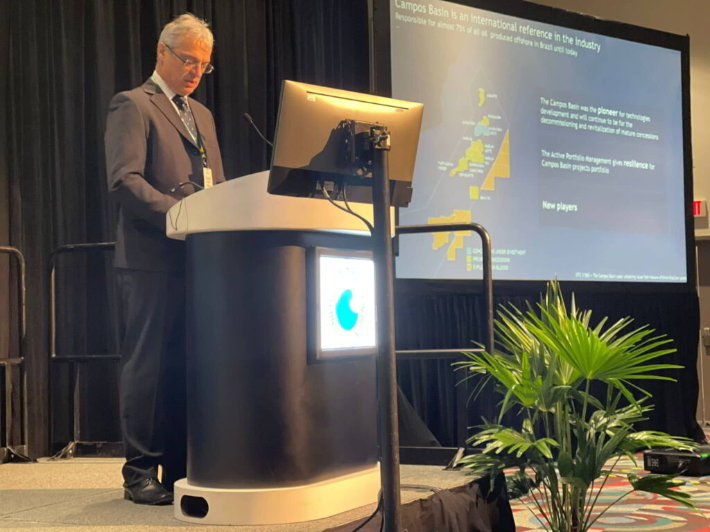 Petrobras' Executive Manager of Strategy, Eduardo Bordieri, during the Offshore Technology Conference (OTC); Credit: Carla Costa/Petrobras News Agency