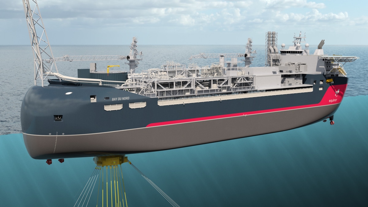 Illustration of the Bay du Nord FPSO unit