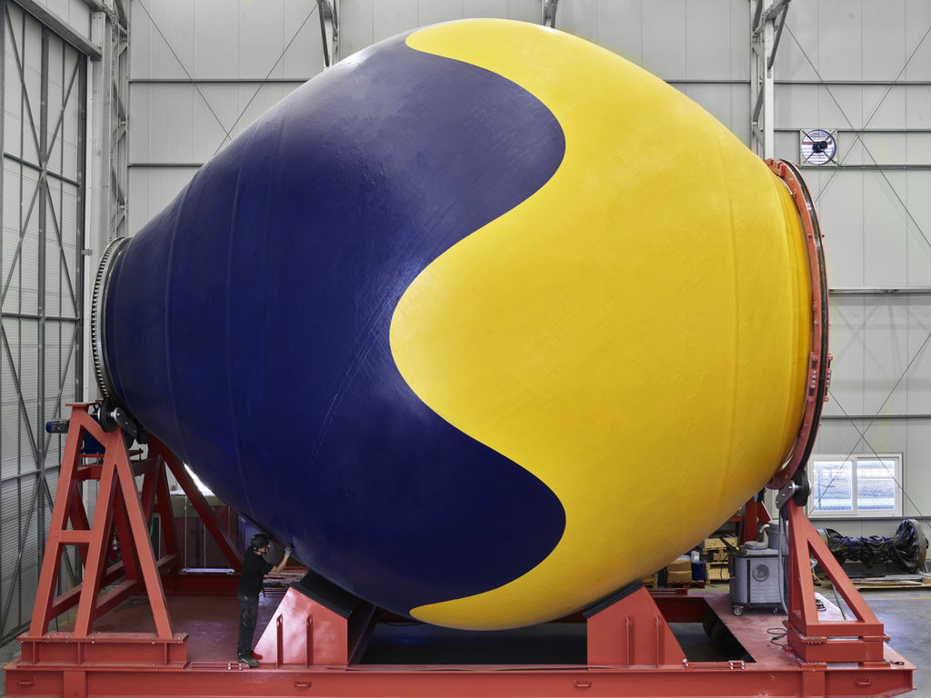 CorPower Ocean's commercial-scale composite WEC hull (Courtesy of CorPower Ocean)