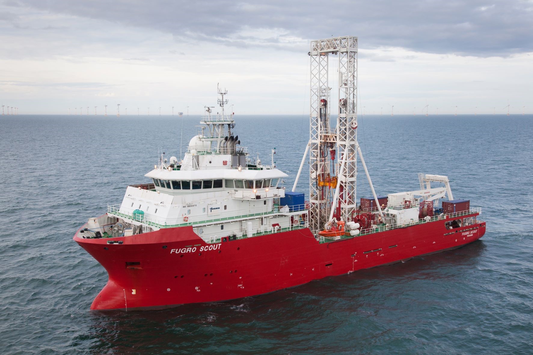 A photo of the Fugro Scout survey vessel